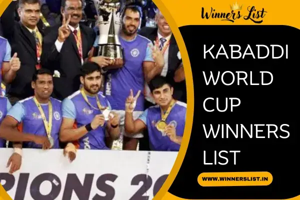 Kabaddi World Cup Winners List