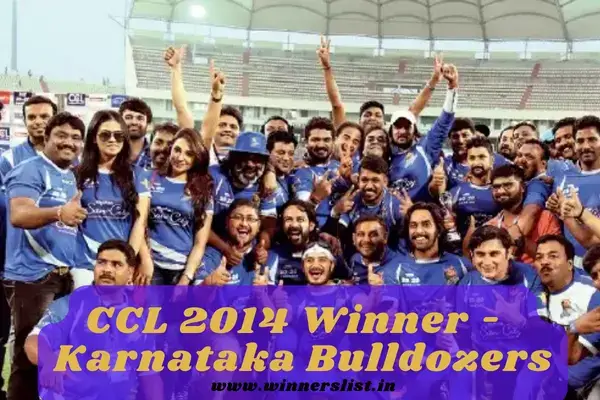 CCL 2014 Winner - Karnataka Bulldozers