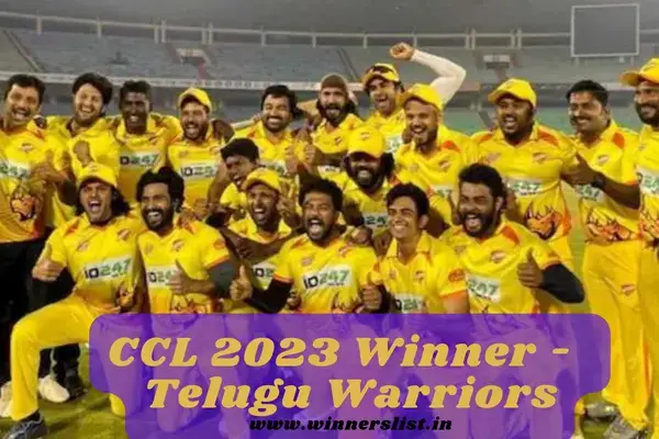 CCL 2023 Winner - Telugu Warriors