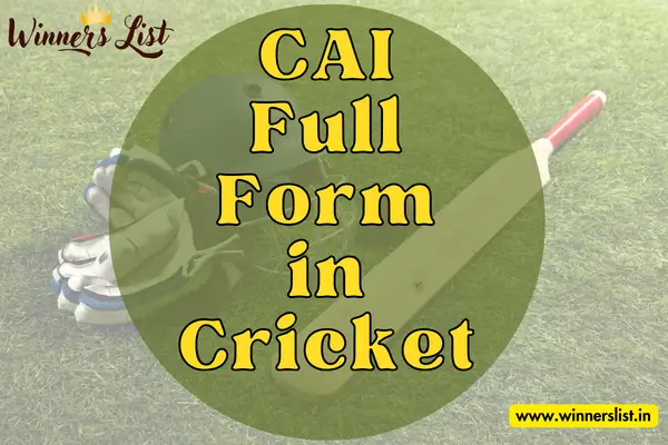 CAI full form in cricket