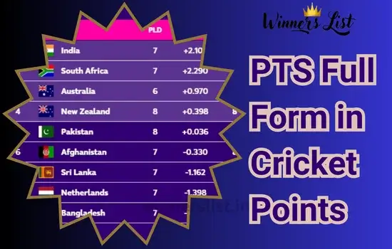 PTS Full Form in Cricket