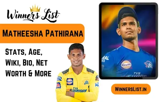 Matheesha Pathirana Cricketer