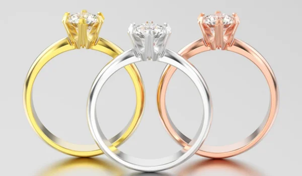 Yellow, White, and Rose Gold